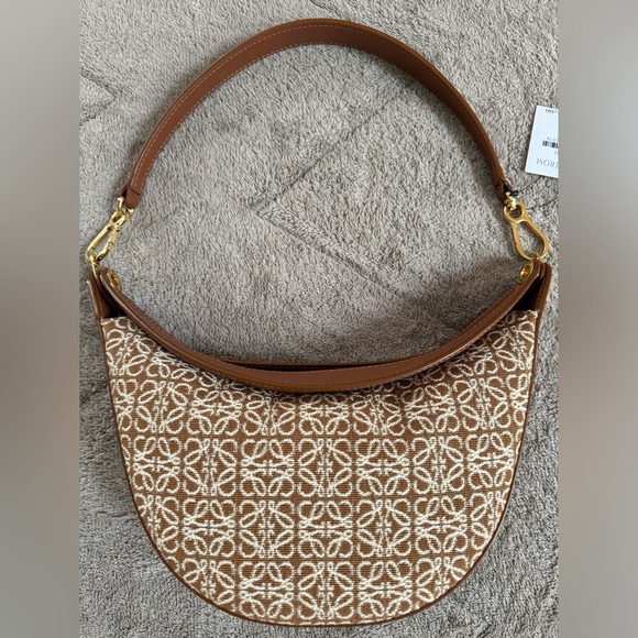 LOEWE Small Luna Anagram Jacquard Shoulder Bag - Picture 7 of 13